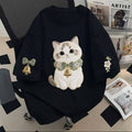 Black ( CAT ) oversize drop shoulder t-shirts