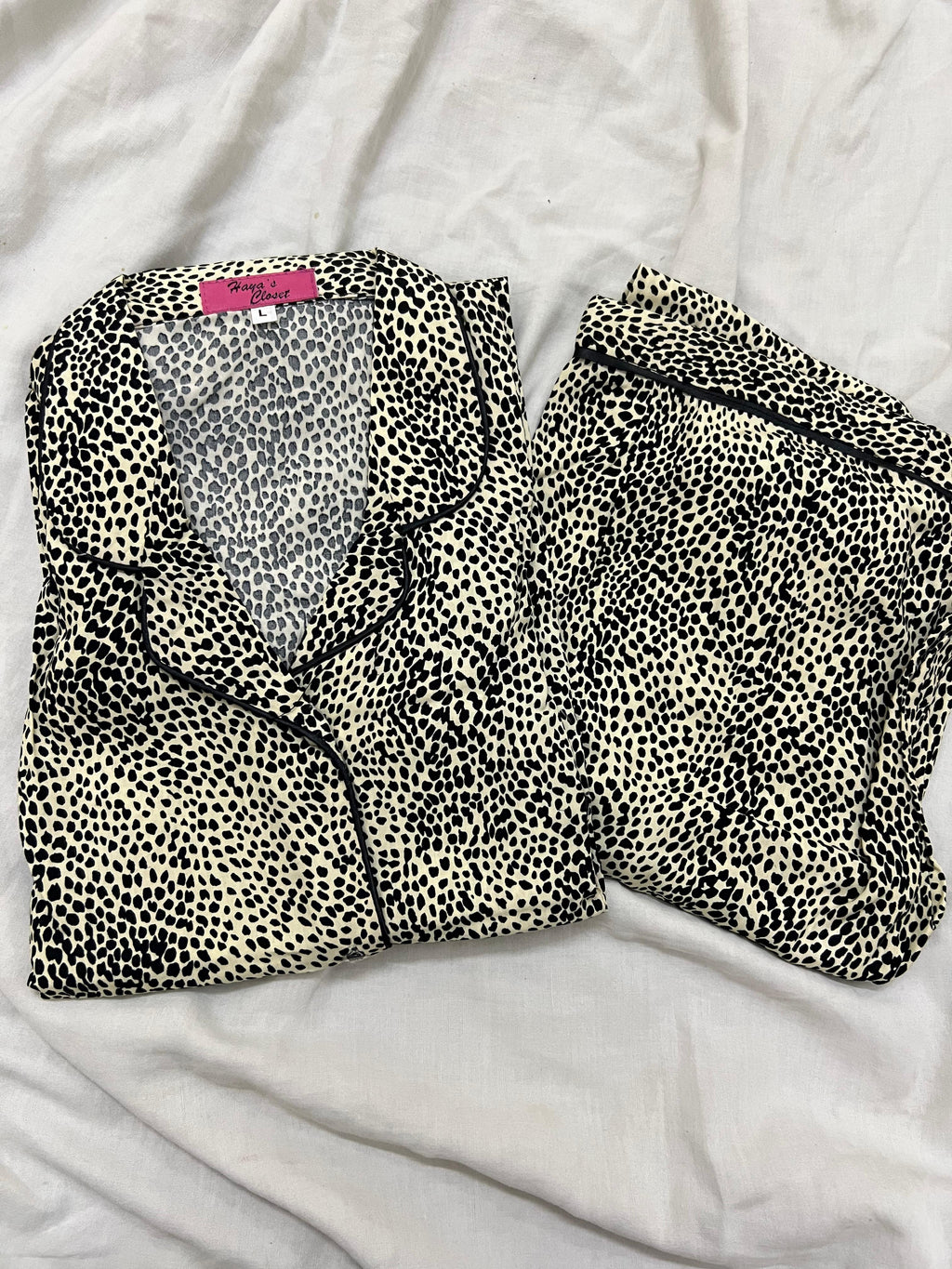 Cobra print summer linen pj suit