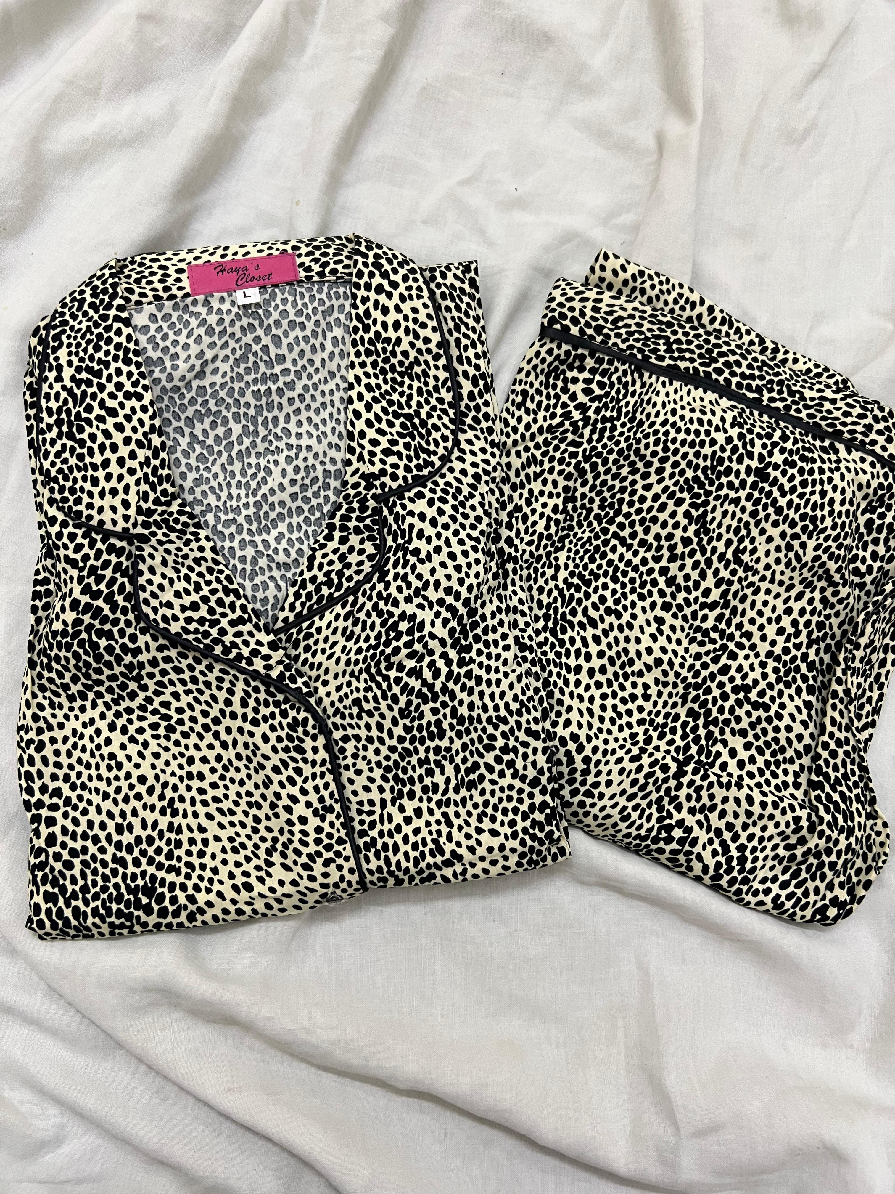 Cobra print summer linen pj suit