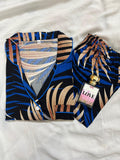 Jumbo leaves summer linen pj suit
