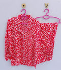 Red Flowers Pyjamas With Free Scurnchie.