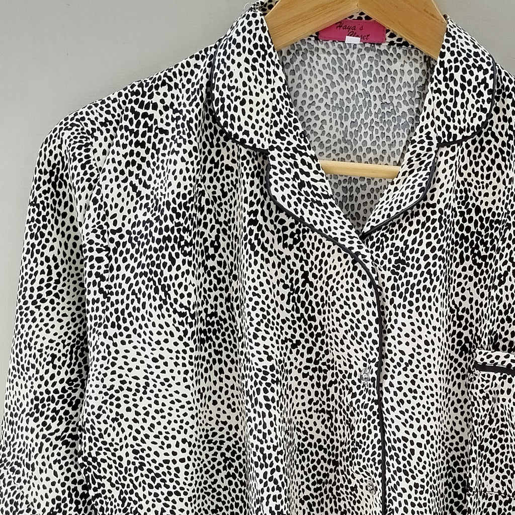 Cobra print summer linen pj suit